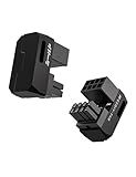 EZDIY-FAB Shield Series 8-Pin PCIe GPU Power Adapter,180-Degree U-Turn Angled Connector, Aluminum Design for Graphics Cards – Standard Type,Black-2 Pack