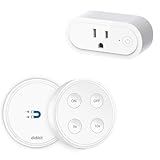 didikit Garbage Disposal Wireless Switch Kit, Sink Top Waste Disposal On/Off Switch Remote with 5s/10s Timer, Air Switch Replacement for Waste Food Disposer Up to 1HP, 16A/1800W, White
