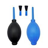 Medsuo 2pcs Air Blower with Soft Brush Manual Rubber Bulb Air Pump Dust Blower Cleaner for Camera Microscopes Telescope Eyepieces Guitars Filters Keyboards Records Cell Phones and Succulents
