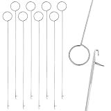 JJUNW 8 Pcs Loop Turner Hook with Latch, Stainless Steel Loop