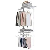 Rubbermaid Configurations Custom Closet Kit 2-4 Ft. Adjustable Metal Wire Shelving White Finish Expandable Organization System Hardware Included for Home Closet/Pantry/Laundry/Mudroom