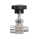 Napredak Gas Needle Valve 1/4 NPT Female x 1/4 NPT Male, Stainless Steel Industrial Control Valves for Oil and Water, 1PC