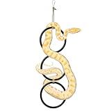 Nuburbur Snake Enrichment Climbing Rings for Ball Pythhon, Enrichment Rings for Corn Snake, Decorative Snake Tank Accessories, Install-Free Snake Enclosure Accessories with Metal Hook