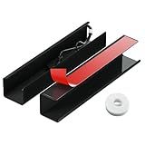 2 Pack No-Screw Cable Management Under Desk, Self-Adhesive Cord Organizer, Wire Management Tray for Office and Home (Black)