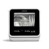 Farberware Portable Countertop Dishwasher with 5-Liter Built-in Water Tank - 5-Program System for Home, RV, and Apartment - Wash Dishes, Glass, and Baby Products