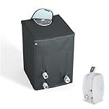 XCZ Hot Tub Pump Cover with PVC Transparent top, Insulated with Polar Fleeced Fabric, Spa Pump Winter Cover, Suitable for Inflatable hot tub Heater, Black, Cover only,