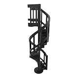 Mini Spiral Staircase Climber - Enclosure Accessories - Vivarium Accessories- Terrarium Accessories - Fairy Garden Jumping Spider Accessories (Black, 7 in. X 2 in.)