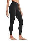 CRZ YOGA Butterluxe Yoga Leggings 25" - High Waisted Buttery Soft Womens Workout Lounge Pants Black Small