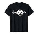 Rust Programming Logo Heartbeat Design T-Shirt