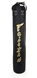 Fairtex HB6 6 Ft. Banana Bag Punching Bag for Muay Thai, Boxing, Kickboxing, MMA (HB6 Black/Gold Unfilled) - 14.17" W x 70.87" H