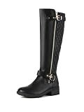 DREAM PAIRS Women's Knee High Riding Boots,Black,8