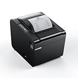 Rongta POS Receipt Printer, 80mm Thermal Printer, ESC/POS, Restaurant Kitchen Printer with Auto Cutter Support Cash Drawer,USB Serial Ethernet Receipts Printer for Small Business,Not for Square