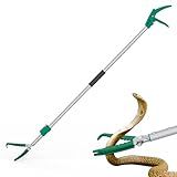 GYORGKSHI 78" Extendable Snake Grabber Reptile Tongs Rattle Snake Catcher Wide Jaw Handling Tool with Lock and Comfortable Grip