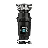 Moen Prep Series Disposer 1/2 Horsepower Continuous Feed Garbage Disposal featuring Fast Track Technology, Power Cord Included, GT50C