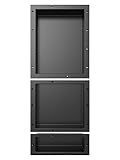 XZETORA Shower Niche SMC Material 40(20+14+6) X16in Niche for Shower Wall Shower Niches Ready for Tile Shower Niche Shelf Black