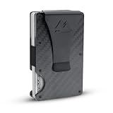 Mountain Voyage Co Minimalist Wallet for Men & Women - Slim RFID Wallet, Scratch Resistant, Credit Card Holder & Money Clip, Easily Removable Money & Cards, (Matte Carbon Fiber)