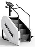 EFFICRAFT Stairmaster Machine with LED Screen, Commercial Grade Stair Climber, 15 Speed Levels Stair Master for Exercise at Home, 15-164 Steps/Min, White Iron Shell