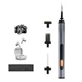 Electric Rotating AirPods Pro Cleaner Kit with Dust-Revealing Light - 4-in-1 Cleaning Pen for iPhone, Bluetooth Headset, Charging Case, Earbuds, Phone Speaker - Soft Brush & Flocking Sponge