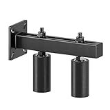 AONAYIOA Adjustable 4" Slide Gate Guide Roller, Rust Proof Heavy Duty Steel Sliding Gate Support Assembly, Dual Hard Nylon Guider, Anti Tipping for Sliding Rolling Gates Up to 5.7"