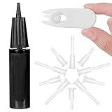 Livelytier Exercise Ball Pump, Air Pump for Exercise Ball, Yoga Ball Pumps with Fitness Ball Plug Replacement kit Yoga Ball Plugs Replacement Plug for Exercise Balls Inflator Pump (Black 13 PCS)