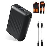 Kamlif Battery Pack for Heated Vest，Heated Vest Battery Pack 18400mAh 5V, 7.4V, 9V, 12V Rechargeable Power Bank for Heated Vest, Heated Jacket with DC/USB/Type-C Output LED Display