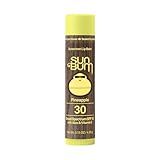 Sun Bum SPF 30 Sunscreen Pineapple Lip Balm - Moisturizing Aloe Vera and Vitamin E - Vegan and Cruelty Free - Broad Spectrum UVA/UVB Lip Protection - 0.15 oz Stick