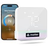 meross Smart Thermostat for Home, WiFi Thermostat Works with Matter, Alexa, Apple Home, Google Assistant, App & Voice Control, 7x24h Scheduling, Energy Saving, C-Wire Required