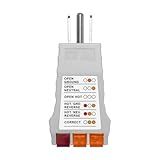 Outlet Tester, Socket Tester for Standard North American Outlets Receptacle Tester Detects Wiring Faults GFCI, Essential Safety Tool for Home & Office, Outlet Testing Plug in.