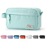 Sooez Original High Capacity Pencil Case, Big Pencil Bag Pouch Box Organizer Pen Case, Aesthetic Supply for Girls Adults, Portable Journaling Supplies with Easy Grip Handle & Loop, Mint Green