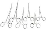 Ultimate Hemostat Set, 6 Piece Ideal for hobby tools, electronics, Fishing and Taxidermy (8", 6.25" and 5")