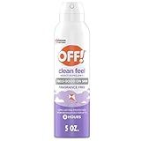 OFF! Clean Feel Insect Repellent Aerosol with 20% Picaridin, Bug Spray with Long Lasting Protection from Mosquitoes, Feels Good on Skin, 5 oz