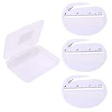 Lyreh 3pcs Envelope Opener, Safety Letter Slitter with Scale & Magnifier Mail Opener Tool for Opening Packages Wrapping Paper Without Damage Office Home Use (White)