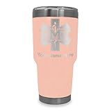 LaserGram 30oz Vacuum Insulated Tumbler Mug, EMT Emergency Medical Technician, Personalized Engraving Included (Coral)