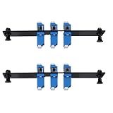 Xunsomten-2pcs LGX Compatible Fiber Patch Panel, 3 Singlemode Blue Duplex LC Adapters, 6 Fiber Ports