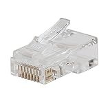 Klein Tools VDV826-703 Pass-Thru Modular Data Plug, RJ45 CAT6, Gold Plated, Pass Through Connectors 50-Pack