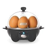DASH Electric Rapid Egg Cooker for Hard Boiled/Poached/Scrambled Eggs or Omelets with Auto Shut-Off Feature, Black, 7 Egg Capacity