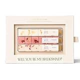 Will You Be My Bridesmaid Proposal Gift - LUXE Champagne Cocktail Toast Sampler Kit – Makes Strawberry, Raspberry & Peach Bellinis – Drink Mixers for Bridal Showers, Toasts, Gift & Wedding Favors