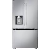 LG 24 cu. ft. Counter Depth MAX Zero Clearance 3-Door French Door Refrigerator with Craft Ice in PrintProof Stainless Steel LF24Z6530S