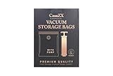 CasaZX Vacuum Storage Bags 12 Pack With Hand Pump – Space Saver Compression Bags, Airtight Double-Zip & Triple Valve, Reusable, Lavender Freshness, Bedding, Travel (S/M/L/Jumbo) (With Pump)