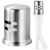 Dishwasher Air Gap Cover, Dishwasher Air Gap Cap for Kitchen Sink, Solid Brass Dishwasher Overflow Vent Cap Replacement Kit, Brushed Nickel