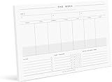 Bliss Collections Weekly Planning Pad, To Do List Notebook - Undated Tear-Off Sheets Notepad - Work Calendar, Organizer, Scheduler for Goals, Tasks - Minimalist, 8.5" x 11", 50 Sheets