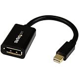 StarTech.com Mini DisplayPort to DisplayPort Adapter - 4K x 2K UHD Video - Mini DP to DP Converter - Mini DisplayPort to DisplayPort 1.2 Adapter - mDP PC/Computer to DP Monitor/Display (MDP2DPMF6IN)