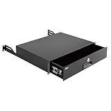 Tecmojo 2U Rack Drawer,Rack Mount Drawer for 19in Network Equipment/Server/AV Rack or Cabinet Enclosure,Sliding and Lockable Server Rack Drawer - Load-Bearing 44lb (20kg),with Cable Management Holes
