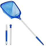 ROMIVO Hot Tub Skimmer Net with Ultra Fine Mesh, Handheld Spa Pool Net for Fine Debris & Leaves, Lightweight Safe-Edge Cleaner for Hot Tubs, Small Pools & Spas