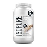 Isopure Zero Carb 100% Pure Whey Isolate Protein Powder, Lactose Free, Gluten Free, with Vitamins, Unflavored, 25g Protein Per Serving, 3 Lbs, 47 Servings (Packaging May Vary)