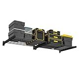 Ultrawall Garage Wall Shelves 33in x 24in, Heavy Duty Wall Mounted Storage Shelves for Storage Bins, Holds Up to 350Lbs, 2 Pack, Black