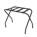 ZEKEYUN Luggage Rack for Guest Room, Suitcase Valet Stand, Foldable Suitcase Stand for Hotel, Bedroom, Camping, Holds up to 100 lb, 27.5 x 14.2 x 20.7 Inches, Black