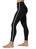 Aoysky Womens Buttery Soft High Waisted Drawstring Leggings 25'' Workout Running Gym Athletic Yoga Pants Black