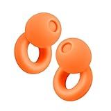 Lonyanl，Ear Plugs for Sleeping Noise Cancelling，Reusable, Improve Rest, Washable, Silicone, Travel, Focus on Learning & Enhance deep Sleep Duration (Orange, One Size)