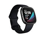 Fitbit Sense Advanced Smartwatch with Tools for Heart Health, Stress Management & Skin Temperature Trends, Carbon/Graphite, One Size (S & L Bands Included)
